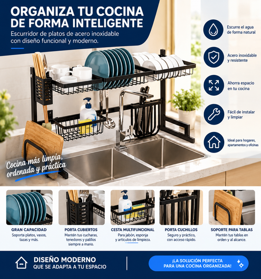 ESCURRIDOR DE PLATOS (850 MM) (10 UND X CAJA)
